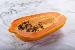 Süss und saftig tropisch Papaya foto