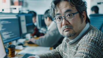 japanisch männlich Software Entwickler foto