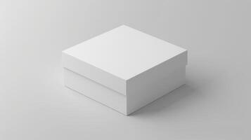 leer Weiß Box Produkt Attrappe, Lehrmodell, Simulation zum Design Anzeige foto