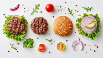 gegrillt Fleisch Pastetchen Burger foto