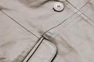 braun Leder Jacke Textur, Original- Sanft Leder. foto