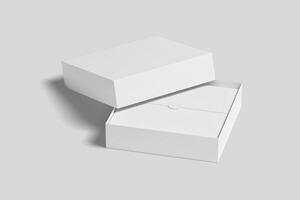 realistisch Geschenk Box Verpackung Illustration zum Attrappe, Lehrmodell, Simulation. 3d machen. foto