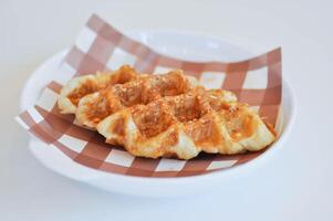 kriechen oder Waffel oder Croissant , Französisch Croissant oder Französisch Brot mit Zucker foto