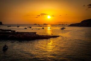 ibiza schön Sonnenuntergang im cala conta, Ibiza, in der Nähe san Antonio foto