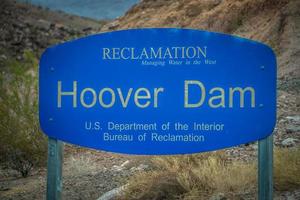 Willkommen bei der malerischen Aussicht auf den Hoover-Staudamm foto