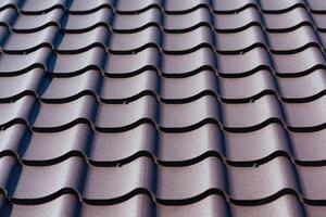 Metall Fliese Dach Oberfläche, Hintergrund, Textur foto