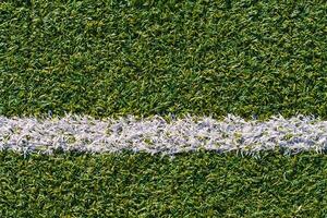 Sport Feld mit künstlich Gras und Weiß Markierungen foto