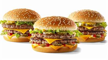 perfekt Burger, schnell Essen Kette kommerziell foto