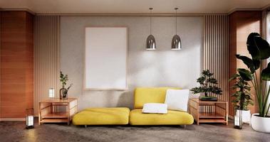 Sofamöbel und modernes Raumdesign minimal.3D-Rendering