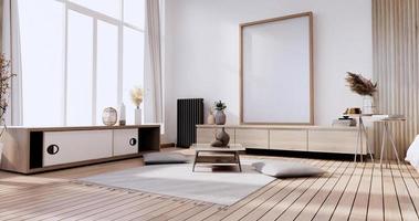 modernes Wohnzimmer minimalistisches Design, 3D-Rendering foto