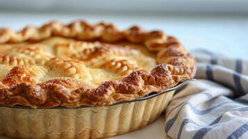 Kuchen auf hölzern Tabelle foto