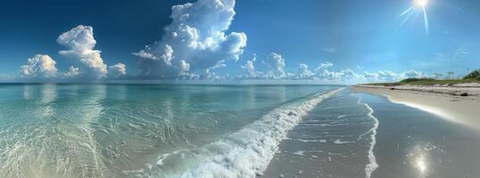 Strand mit Sand und Wasser foto