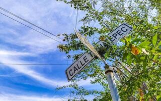 puerto escondido Oaxaca Mexiko 2023 Straße Straße Zeichen Name Straßen Straßen Orientierung puerto escondido Mexiko. foto