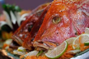 Snacks und lecker Bissen im ein Buffet foto