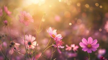 Wildblumen Blühen Jahreszeit. Frühling und Sommer- Hintergrund. Mutter Tag Hintergrund. Blumen im Natur foto