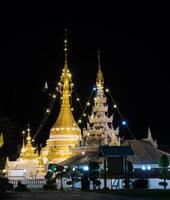 wat Chong klang, birmanisch Stil Tempel im mae Hong Sohn, Thailand foto