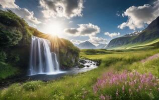 schön Natur Landschaft, faszinierend Landschaft durch Natur foto