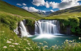 schön Natur Landschaft, faszinierend Landschaft durch Natur foto