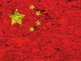 China-Flagge mit Textur foto