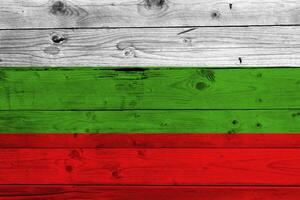 bulgarisch Flagge mit Textur foto