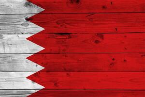 Bahrain Flagge mit Textur foto