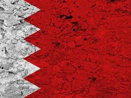 Bahrain Flagge mit Textur foto