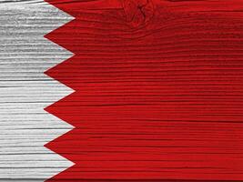 Bahrain Flagge mit Textur foto