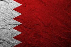 Bahrain Flagge mit Textur foto