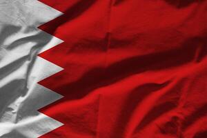 Bahrain Flagge mit Textur foto