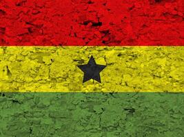 Ghana Flagge mit Textur foto