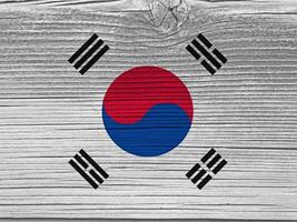 Süd Korea Flagge mit Textur foto