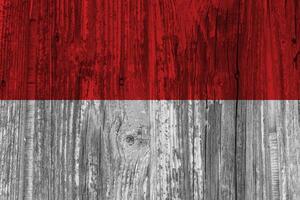 Indonesien Flagge mit Textur foto