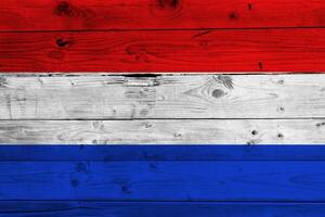 Holland Flagge mit Textur foto