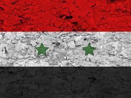 Syrien Flagge mit Textur foto