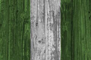 Nigeria Flagge mit Textur foto