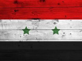 Syrien Flagge mit Textur foto