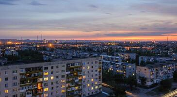 Aussicht von das Dach von das Abend Sewerodonezk Vor das Krieg mit Russland 3 foto