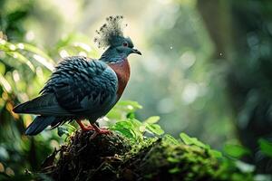 Victoria gekrönt Taube im das Wald foto