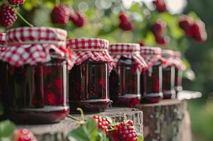 Frühling Beere Patch ein Gingham Picknick foto