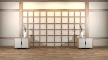 leerer Zen-Raum und Dekoration Japans - Zen-Stil, minimale Designs foto