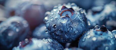 Blau Blumen mit Wasser Tröpfchen foto