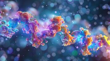 ein Diagramm illustrieren das molekular Struktur von ein Clathrin Triskel betonen das Rolle von es ist schwer und Licht Ketten im vermitteln Endozytose foto