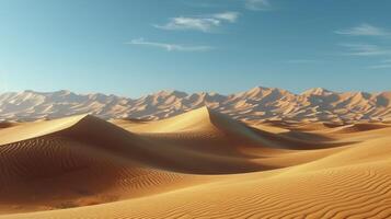 Wüste Landschaft mit Sand Dünen und Berge foto