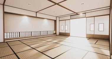 Indoor leerer Raum im japanischen Stil. 3D-Rendering foto