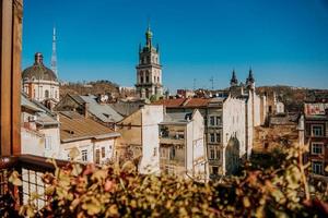 historisches stadtzentrum, lviv, stadtansicht, ukraine, westliche ukraine foto