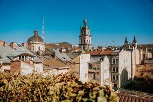 historisches stadtzentrum, lviv, stadtansicht, ukraine, westliche ukraine foto