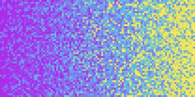 lila lila Gelb pixelig Gradient Hintergrund. Mosaik Pixel Kunst Textur. horizontal Pixel Gradient Hintergrund. foto
