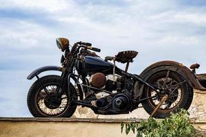 altes rostiges Motorrad Mallorca Spanien. foto