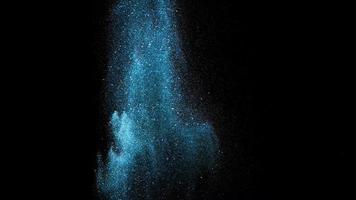 blauer Glitzer magische funkelnde Sterne Puderspritzer Vintage-Licht foto