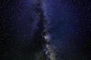 Hellblaues dramatisches Galaxie-Nachtpanorama aus dem Monduniversumsraum am Nachthimmel foto